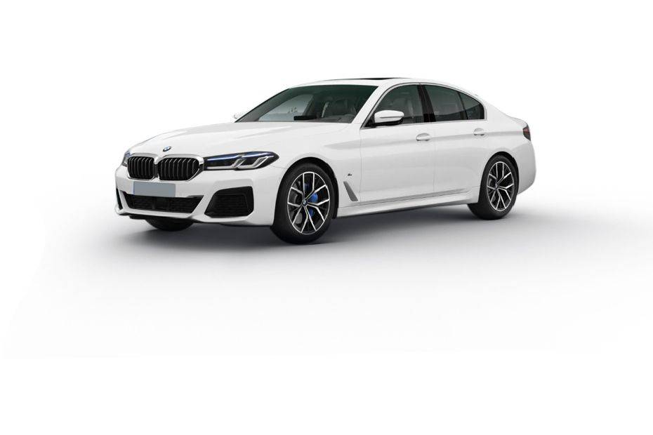 BMW Series 5 G30 520d Alpine white - prestigious sedan in white color