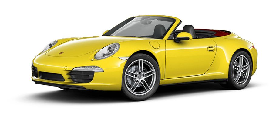 Porsche 911 Carrera 4 Cabriolet Racing Yellow