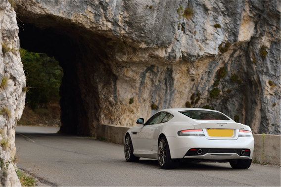 Rear Cross Side View of Aston Martin DB9