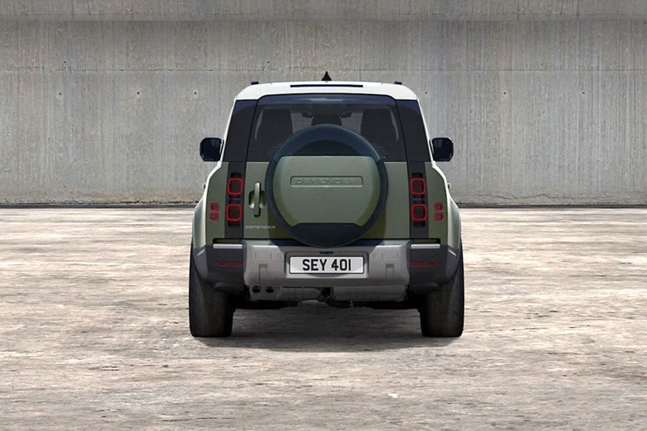 Full Rear View of Land Rover Defender 130