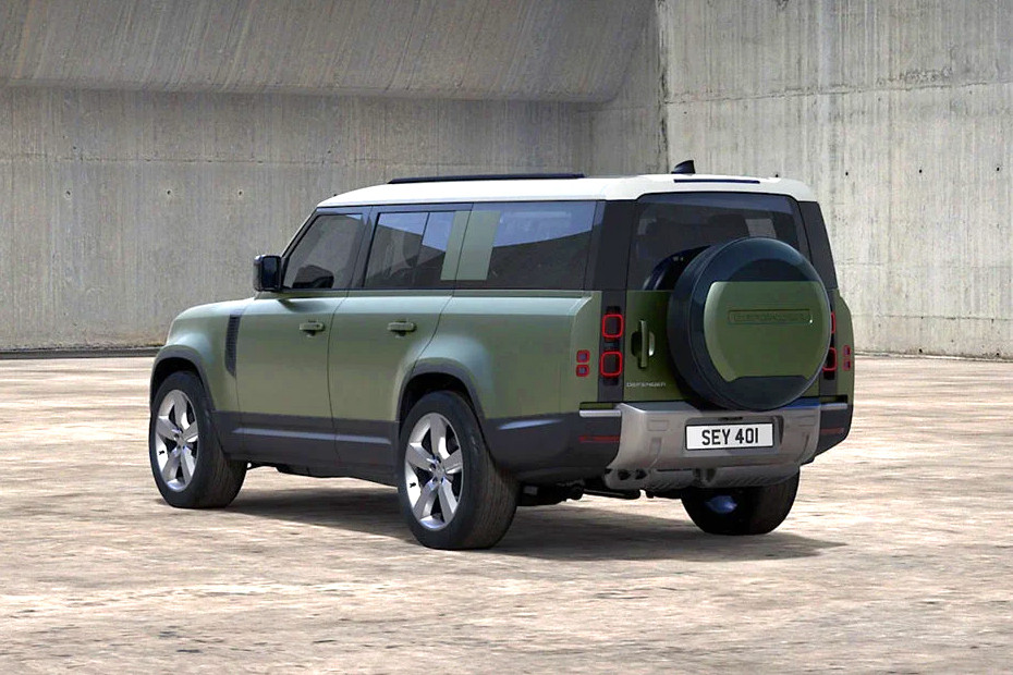 Rear Medium View of Land Rover Defender 130
