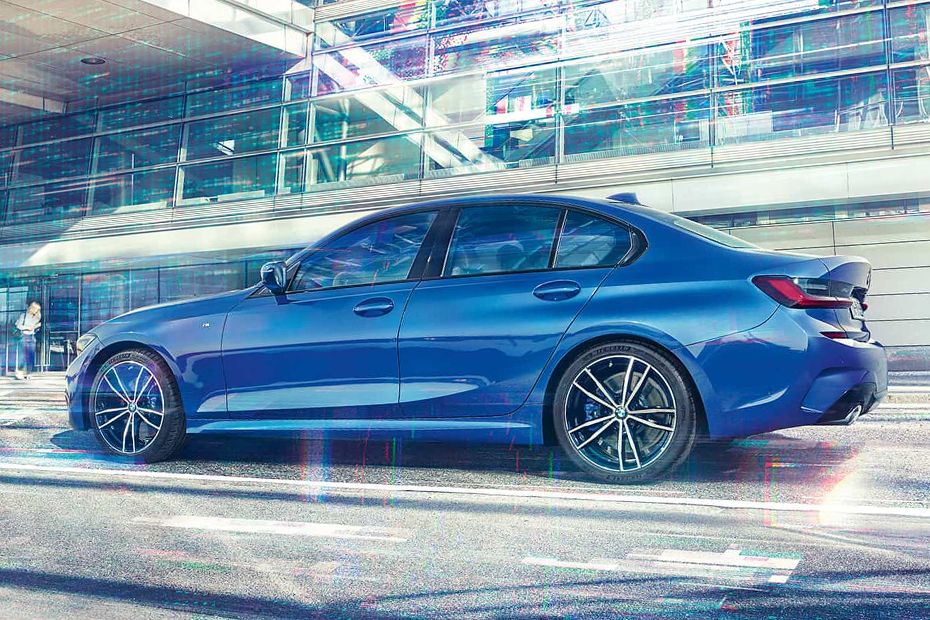 Rear Cross View of BMW 3 Series Sedan Rear Cross View of BMW 3 Series Sedan