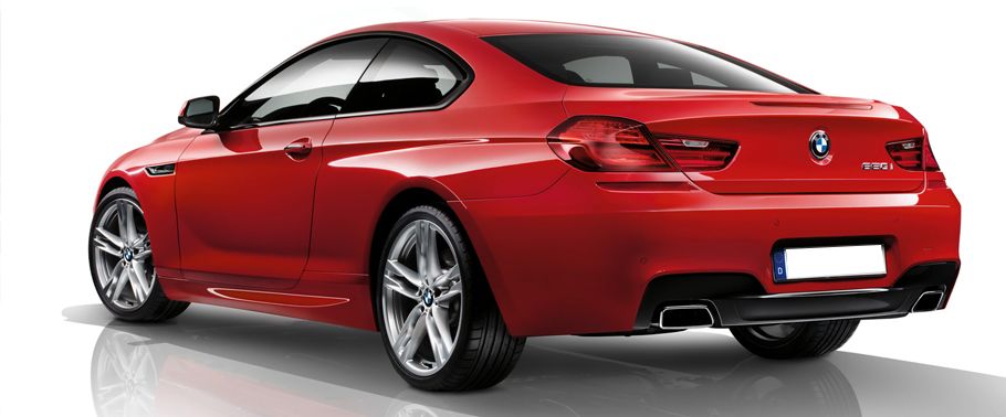 Rear Cross Side View of BMW 6 Series Coupe