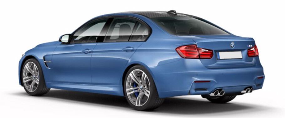 Rear Cross Side View of BMW M3 Rear Cross Side View of BMW M3