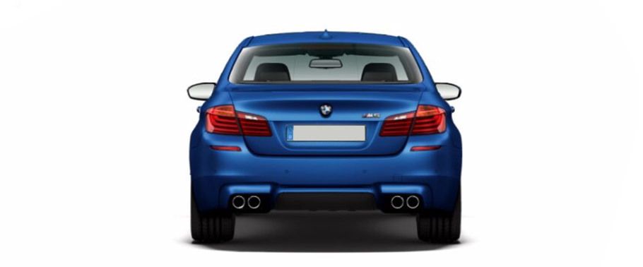Full Rear View of BMW M5 (2014-2017)