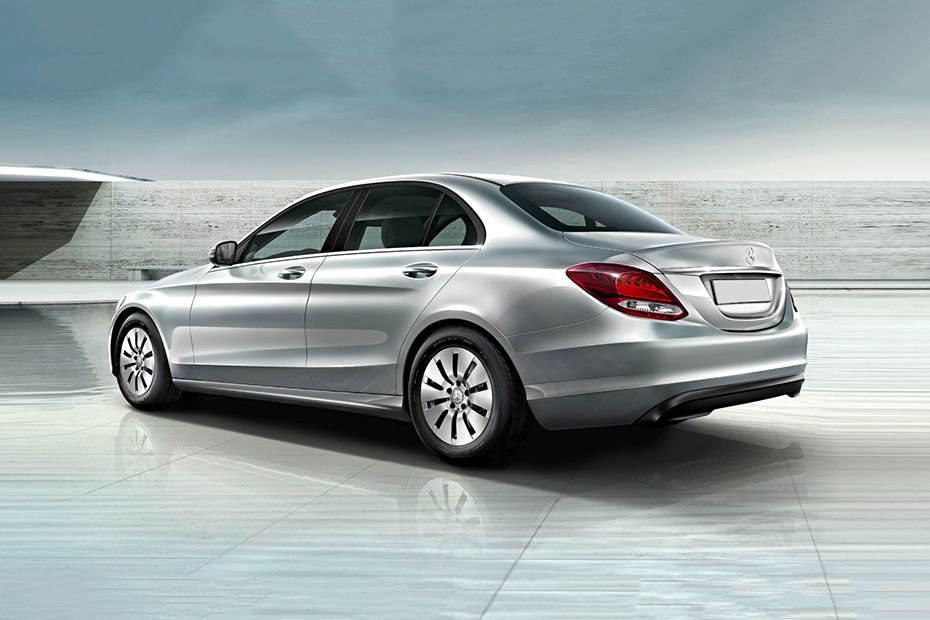 Rear Cross Side View of Mercedes Benz C-Class Saloon (2016-2018)