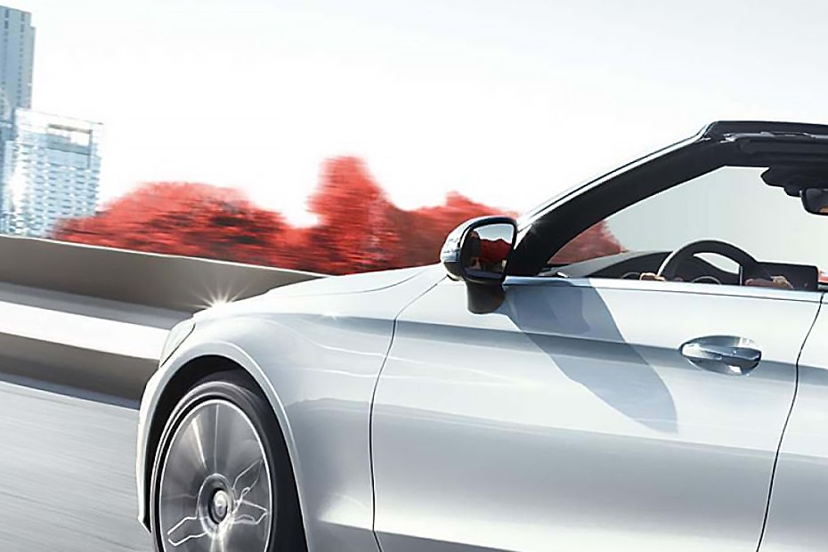 Mercedes Benz C-Class Cabriolet Drivers Side Mirror Rear Angle Mercedes Benz C-Class Cabriolet Drivers Side Mirror Rear Angle