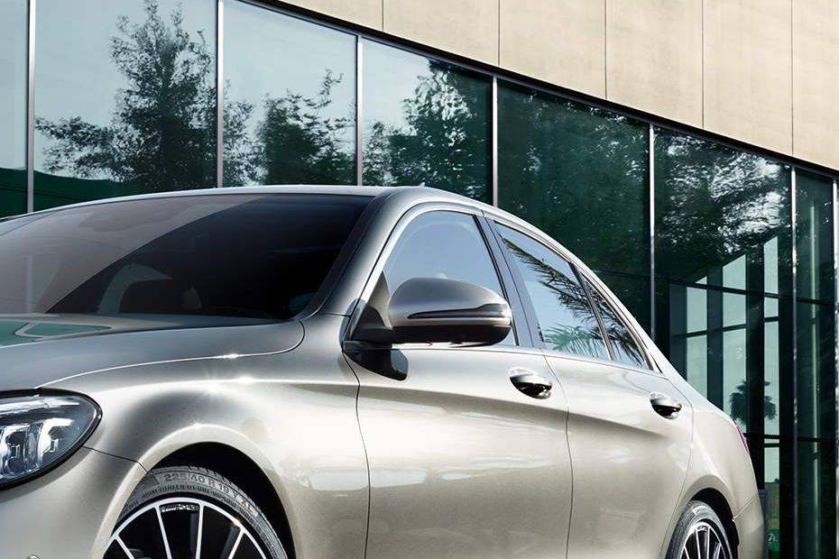 Mercedes Benz C-Class Saloon Drivers Side Mirror Front Angle Mercedes Benz C-Class Saloon Drivers Side Mirror Front Angle
