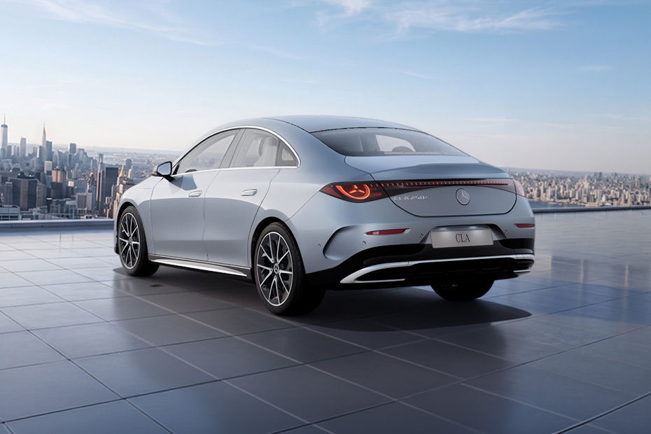 Rear Cross Side View of Mercedes Benz CLA Electric