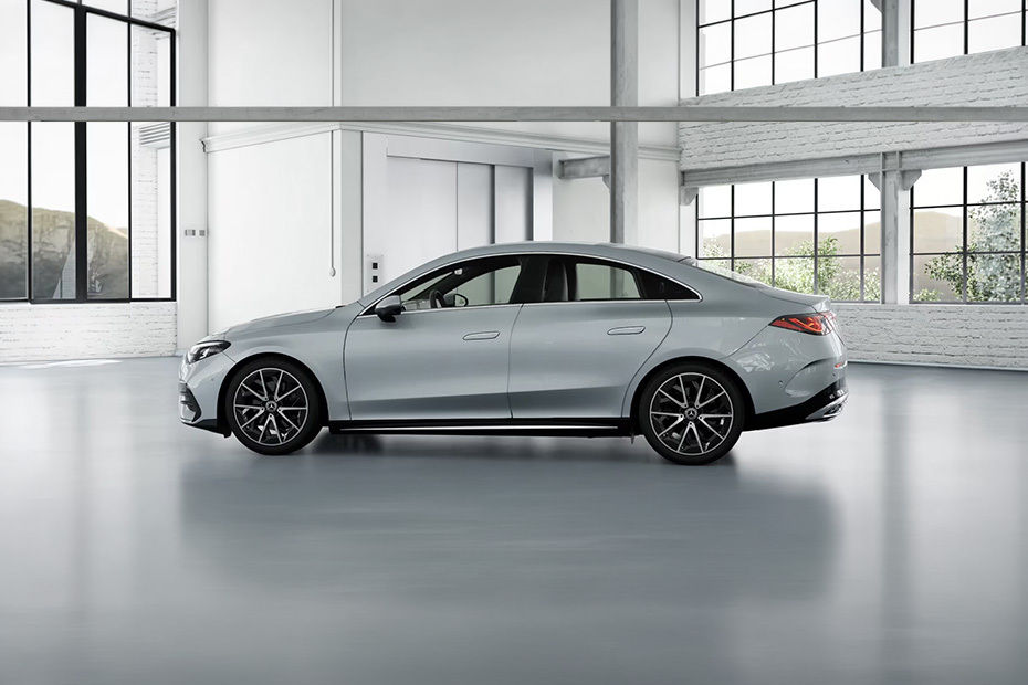 Rear Cross View of Mercedes Benz CLA Electric
