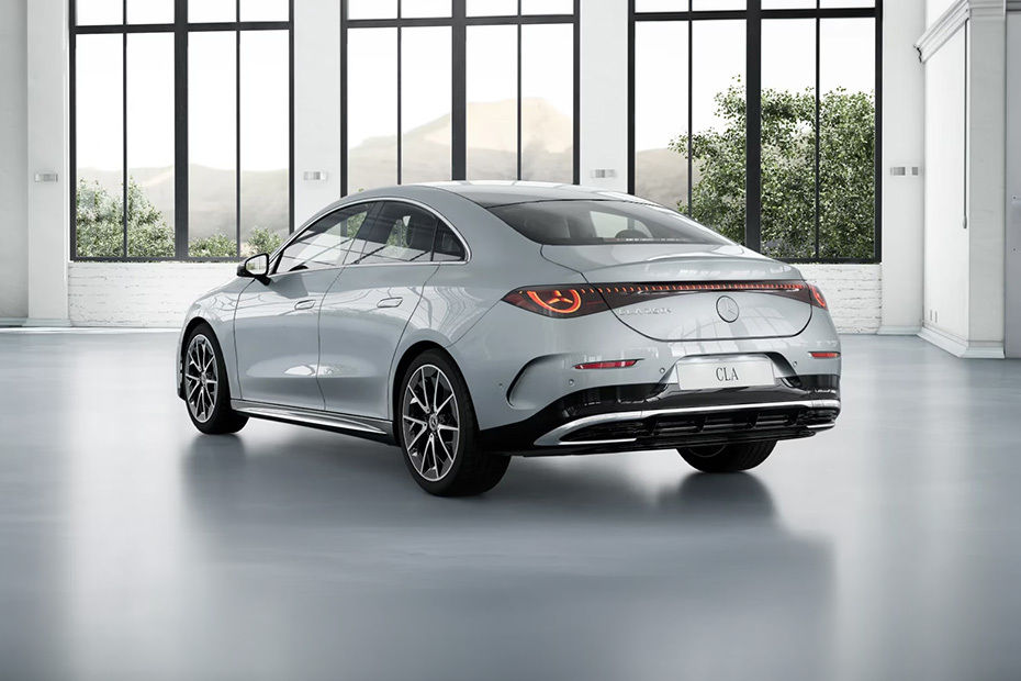 Rear Medium View of Mercedes Benz CLA Electric