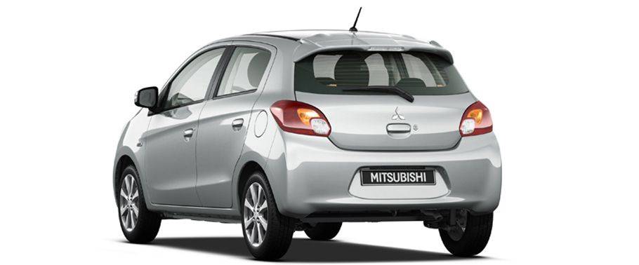 Rear Medium View of Mitsubishi Mirage Rear Medium View of Mitsubishi Mirage