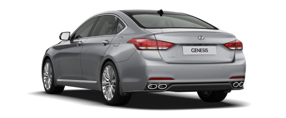 Rear Cross Side View of Hyundai Genesis Rear Cross Side View of Hyundai Genesis