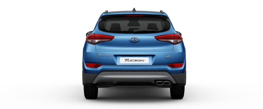 Full Rear View of Hyundai Tucson 2014 Full Rear View of Hyundai Tucson 2014