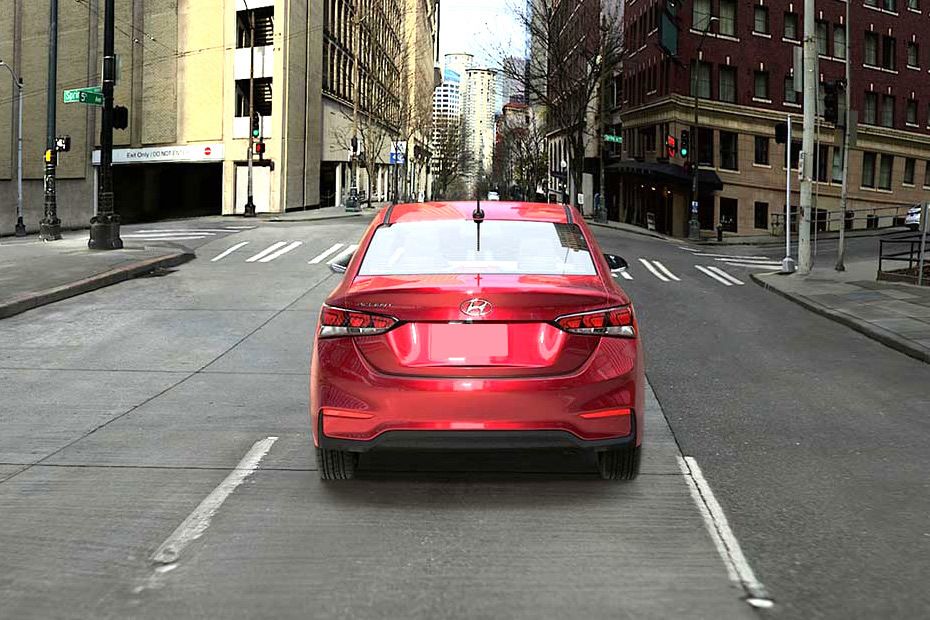 Full Rear View of Hyundai Accent