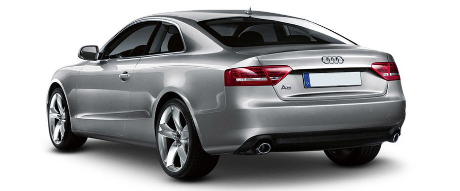 Rear Cross Side View of Audi A5 Coupe