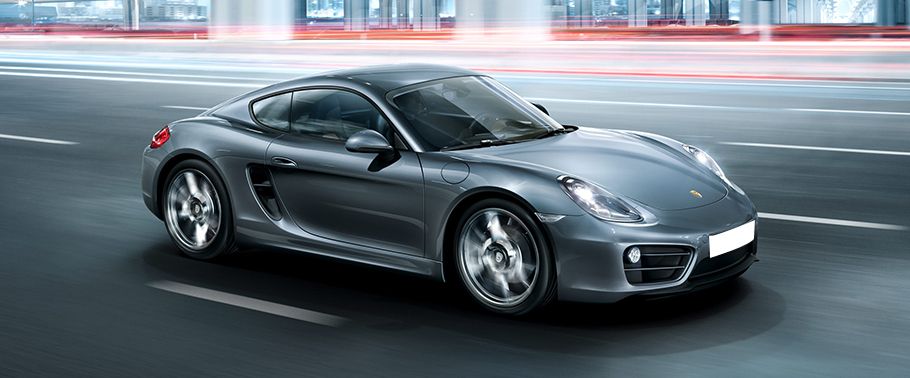 Porsche Cayman Front Cross Side View