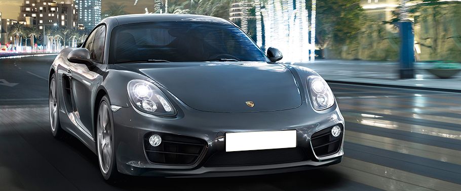 Porsche Cayman Front Medium View