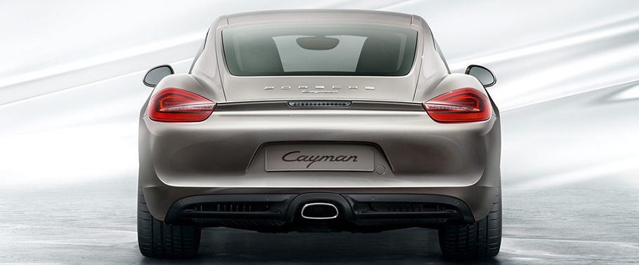 Full Rear View of Porsche Cayman