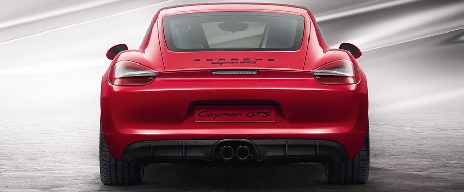 Full Rear View of Porsche Cayman GTS Full Rear View of Porsche Cayman GTS