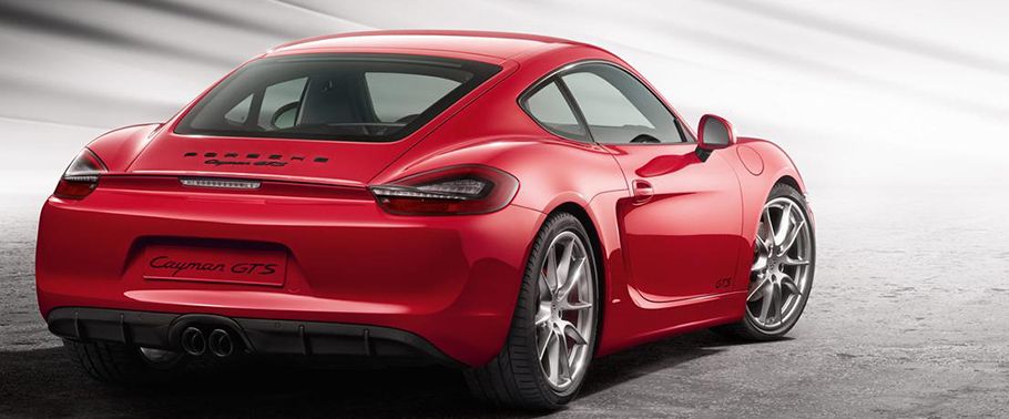 Cayman GTS Rear angle view Cayman GTS Rear angle view