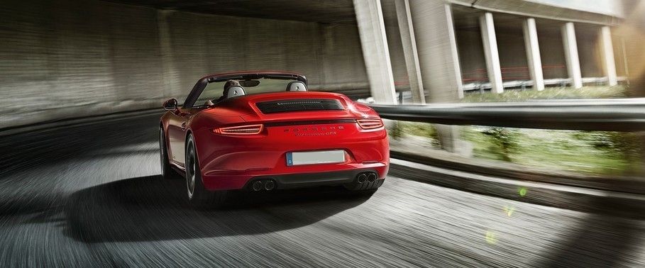 Rear Medium View of Porsche 911 Carrera GTS Cabriolet