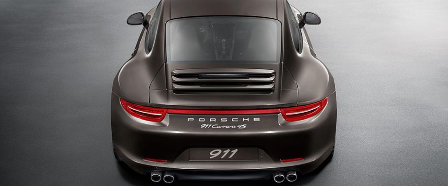 Full Rear View of Porsche 911 Carrera 4S