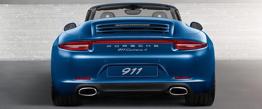 Full Rear View of Porsche 911 Carrera 4 Cabriolet