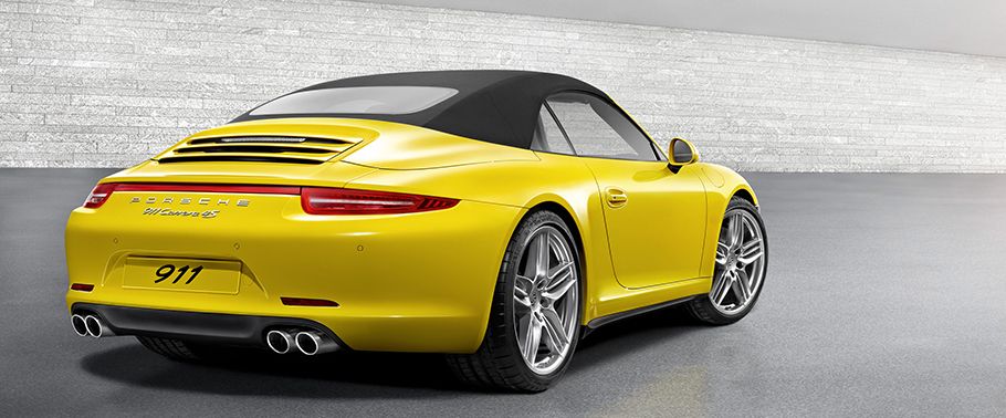 911 Carrera 4S Cabriolet Rear angle view 911 Carrera 4S Cabriolet Rear angle view