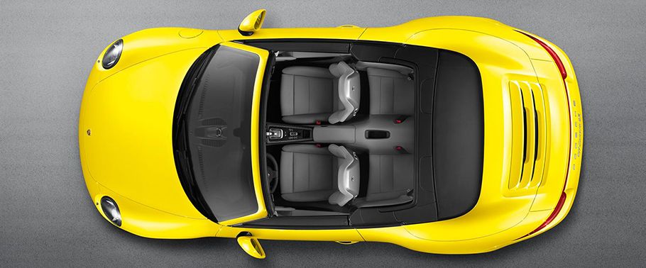 Top View of 911 Carrera 4S Cabriolet Top View of 911 Carrera 4S Cabriolet