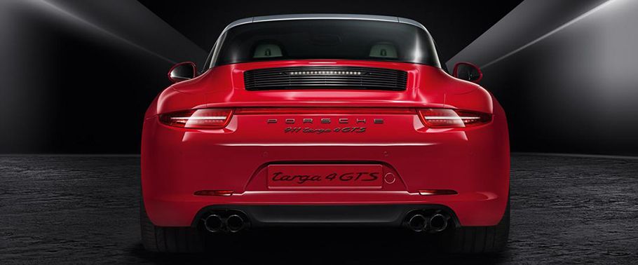 Full Rear View of Porsche 911 Targa 4 GTS