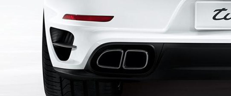 Exhaust Pipe of Porsche 911 Turbo S