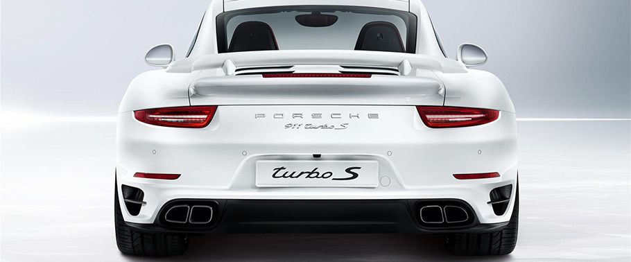 Full Rear View of Porsche 911 Turbo S