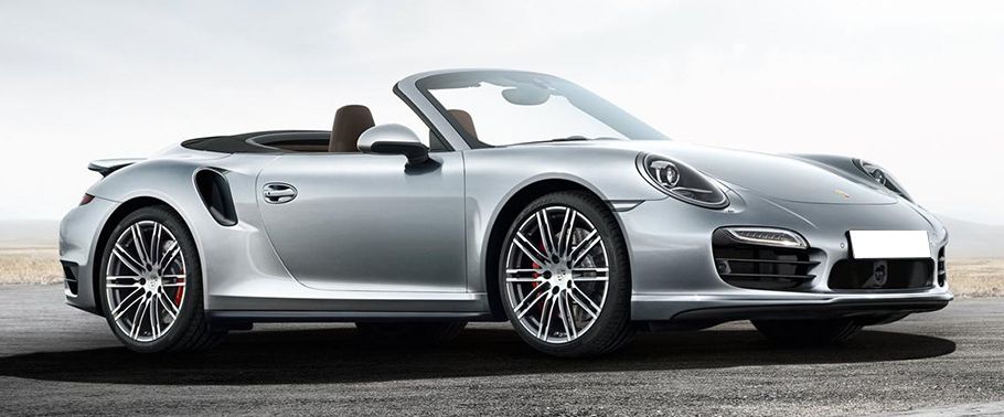 Porsche 911 Turbo Cabriolet Front Cross Side View Porsche 911 Turbo Cabriolet Front Cross Side View