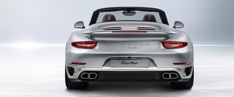 Full Rear View of Porsche 911 Turbo Cabriolet Full Rear View of Porsche 911 Turbo Cabriolet