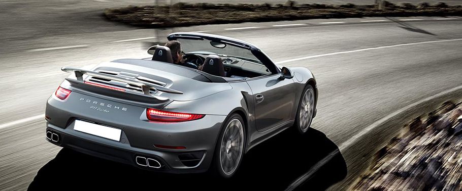 911 Turbo Cabriolet Rear angle view 911 Turbo Cabriolet Rear angle view