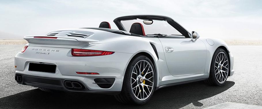 911 Turbo S Cabriolet Rear angle view 911 Turbo S Cabriolet Rear angle view