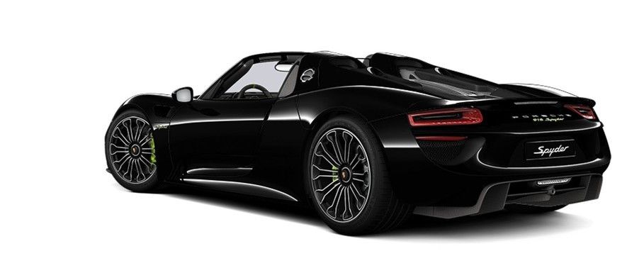Rear Cross Side View of Porsche 918 Spyder Rear Cross Side View of Porsche 918 Spyder