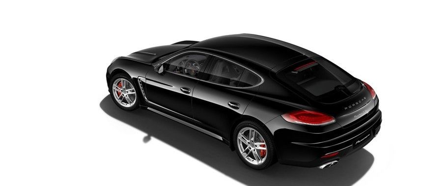 Rear Cross Side View of Porsche Panamera Turbo