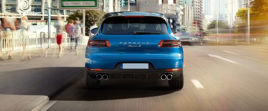 Full Rear View of Porsche Macan S