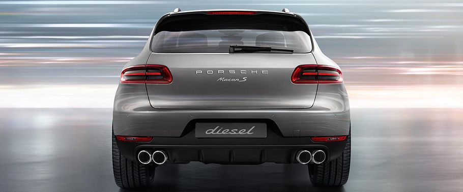 Full Rear View of Porsche Macan S Diesel