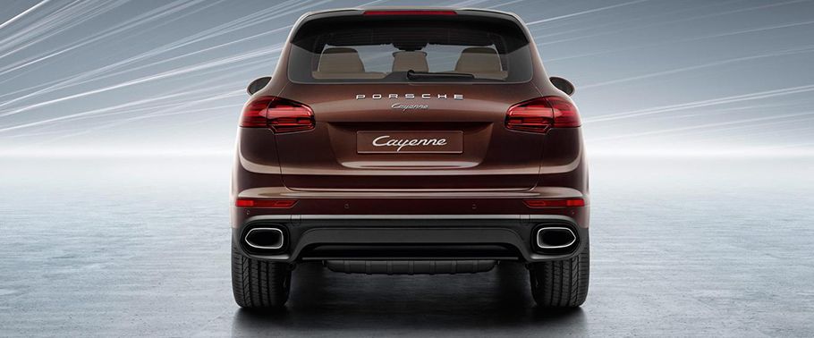 Full Rear View of Porsche Cayenne Diesel Full Rear View of Porsche Cayenne Diesel