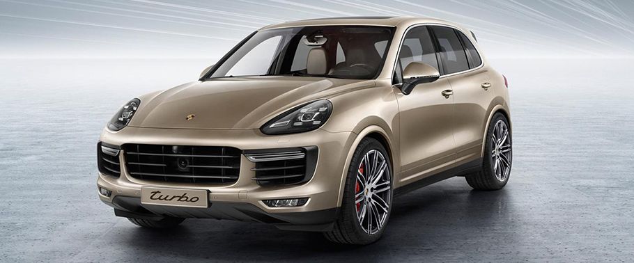 Porsche Cayenne Turbo Front Angle High View Porsche Cayenne Turbo Front Angle High View