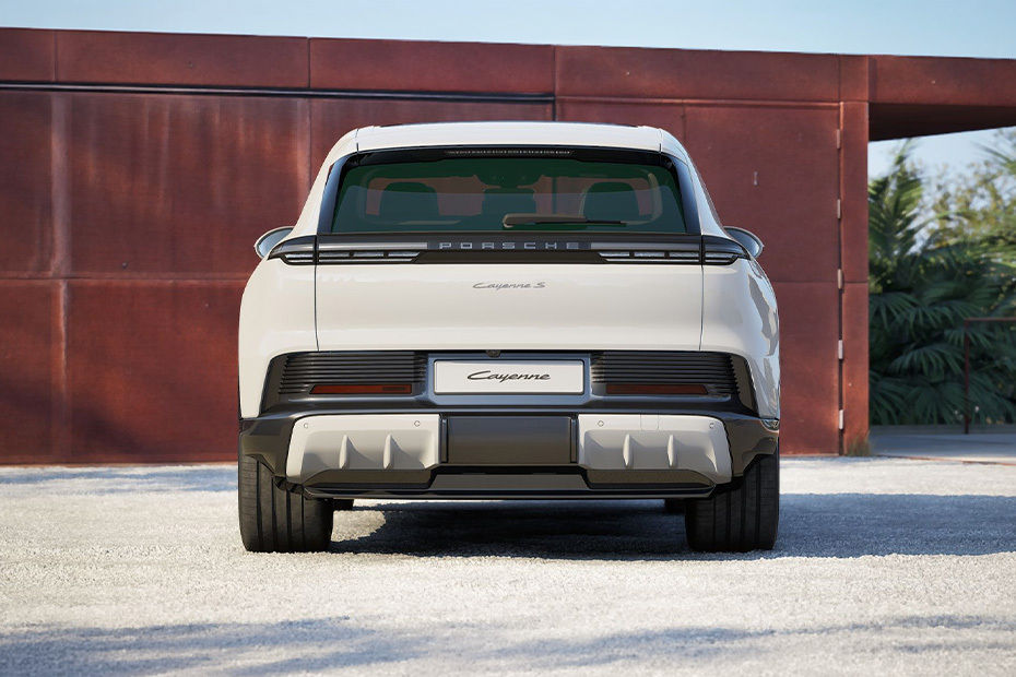 Full Rear View of Porsche Cayenne Electric Full Rear View of Porsche Cayenne Electric