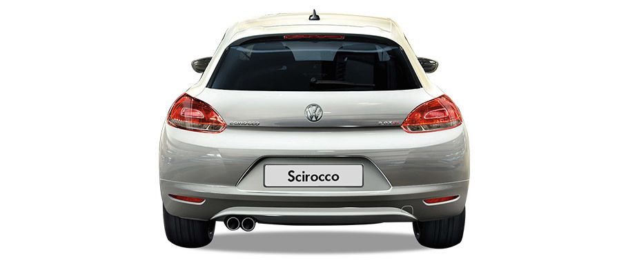 Full Rear View of Volkswagen Scirocco
