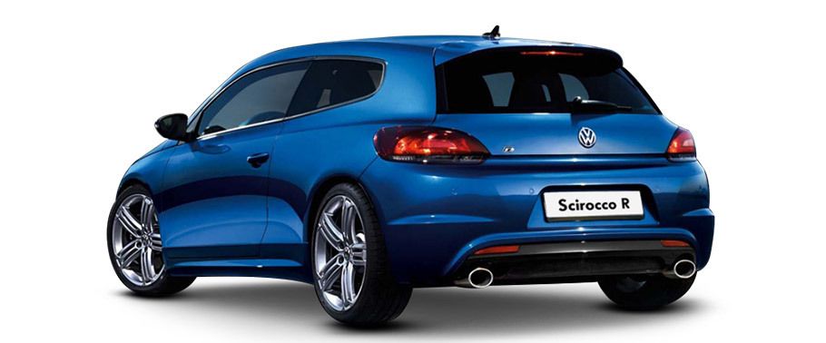 Rear Cross Side View of Volkswagen Scirocco R Rear Cross Side View of Volkswagen Scirocco R