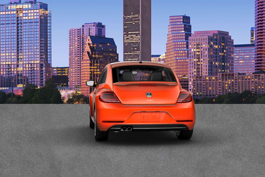Rear Medium View of Volkswagen Beetle