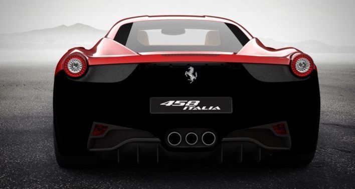 Full Rear View of Ferrari 458 Italia