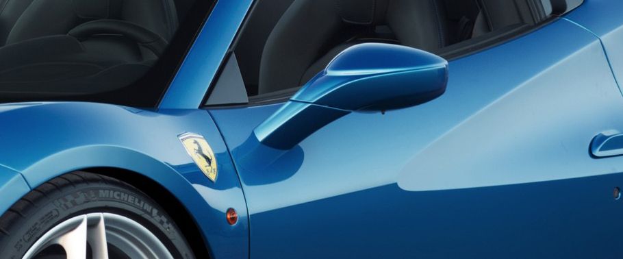 Ferrari 48 Drivers Side Mirror Front Angle