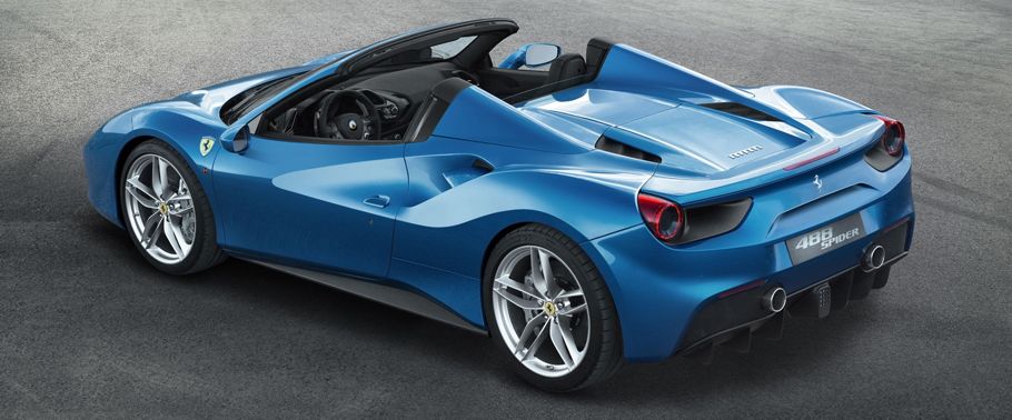 Rear Cross Side View of Ferrari 48